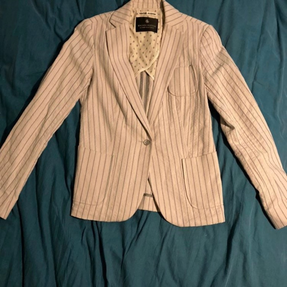Scotch and Soda Maison Scotch Cream Stripe Blazer